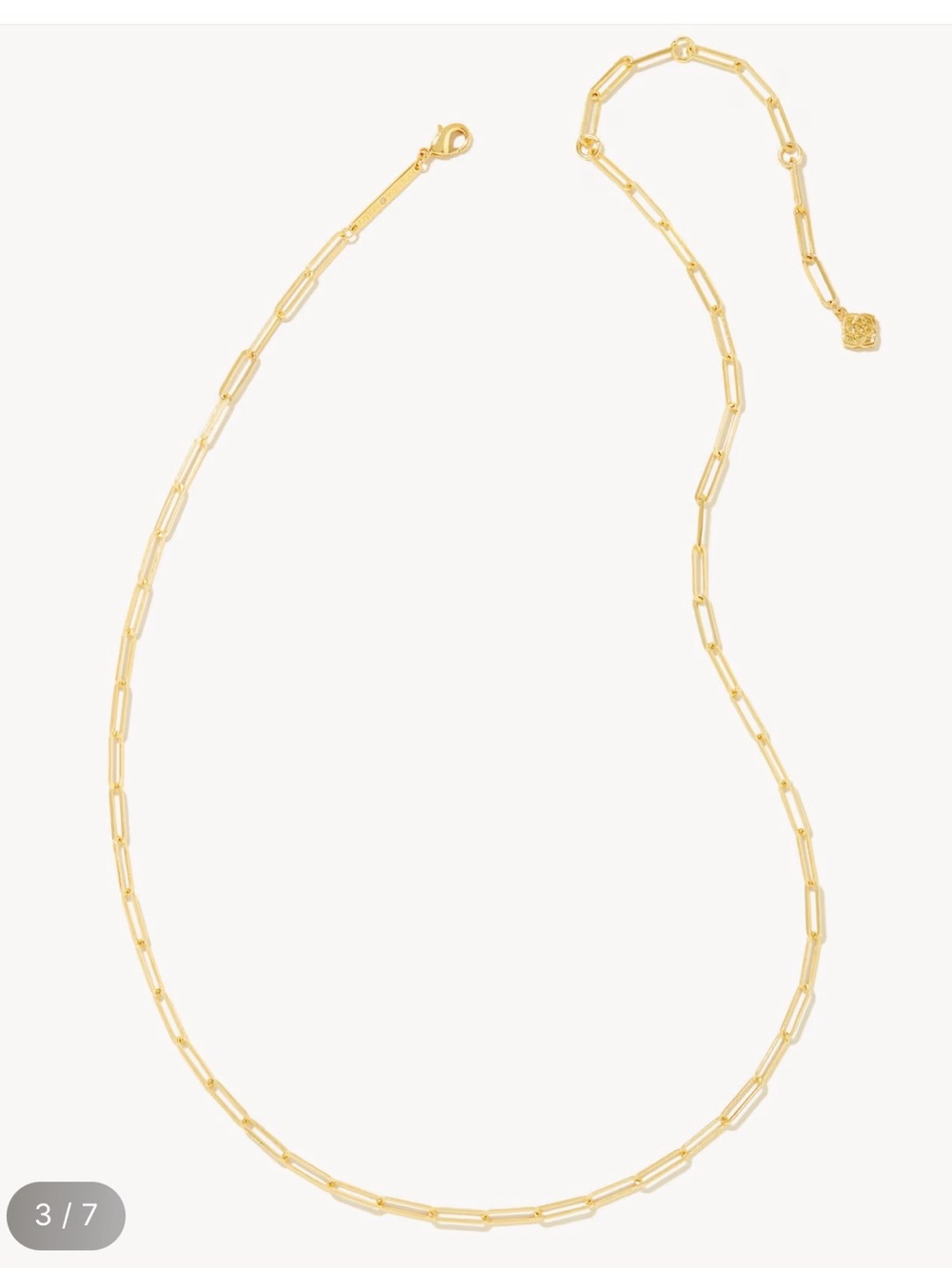 NWT Kendra Scott Gold Paperclip Chain Necklace